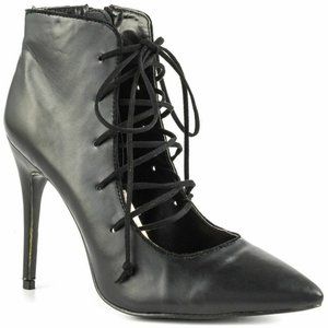 Lust For Life NIB Ego Black Lace Vamp Stilettos 7.5